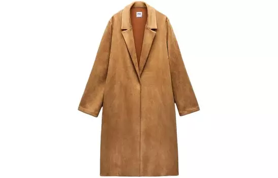 Пальто женское среднее верблюжье Zara