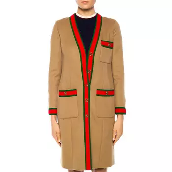 Пальто женское светло-коричневое Gucci