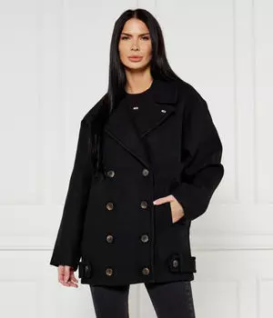 Пальто женское Tommy Jeans с добавлением шерсти, черный