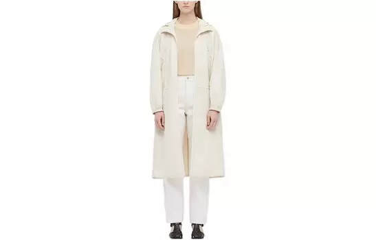 Пальто с капюшоном из нейлона Uniqlo U, 30 кремовый