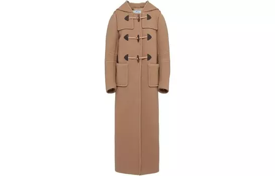 Пальто женское верблюжье коричневое Prada