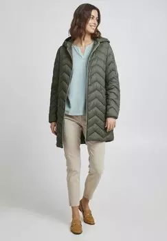 Пальто зимнее Fransa с капюшоном, оливковый