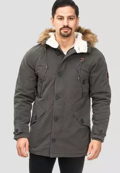 Пальто зимнее Indicode Jeans, антрацитовый