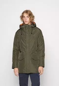 Пальто зимнее Indicode Jeans на подкладке, хаки