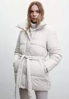 Пальто зимнее Mango, кремовый