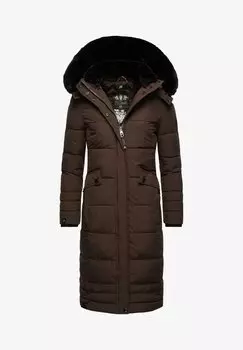 Пальто зимнее Navahoo с эластичным поясом, коричневый