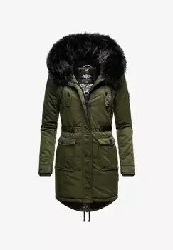 Пальто зимнее Navahoo приталенное, оливковый