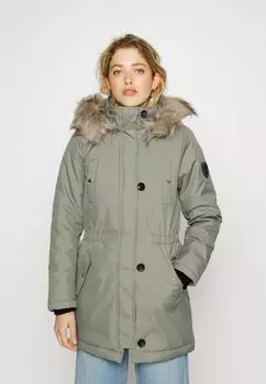 Пальто зимнее ONLY, серо-зеленый