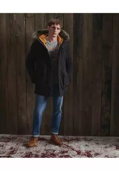 Пальто зимнее Superdry, черный