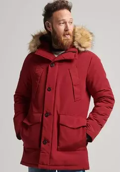 Пальто зимнее Superdry, красный