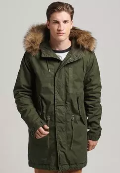 Пальто зимнее Superdry, оливковый