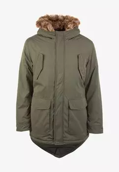 Пальто зимнее Urban Classics, оливковый