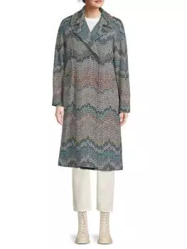 ПальтоChevron Missoni с узором из смесовой шерсти, мультиколор