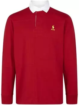 Palace рубашка-поло-регби из коллаборации с Ralph Lauren, красный