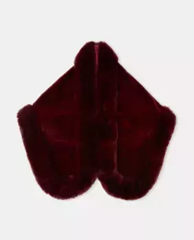 Палантин из искусственного меха бордового цвета Donatzelli, бордовый