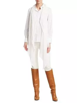 Палантин из шелка и кашемира Loro Piana, белый