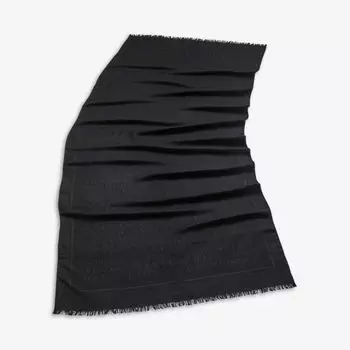 Палантин из шерсти и шелка с фирменным узором Lettere Maxi Bvlgari, черный