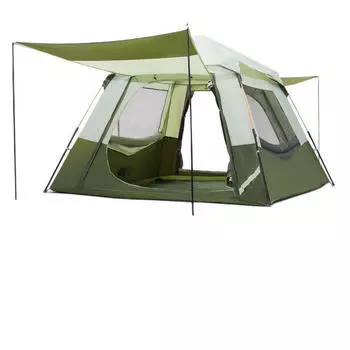 Палатка AXZ Explorer, уличная утолщенная непромокаемая портативная палатка для кемпинга, светло-зеленая, четырехсторонняя, из алюминиевого сплава