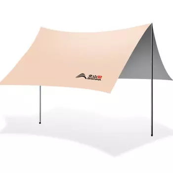 Палатка Beishan Wolf с серебряным покрытием, навес для пикника, кемпинга, утолщенный солнцезащитный тент 470*440, коричневый HJ