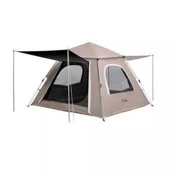Палатка Beishan Wolf, складная портативная, полный комплект, автоматическое быстрое открывание, непромокаемая, утолщенная, коричнево-коричневая, виниловая, фойе HJ