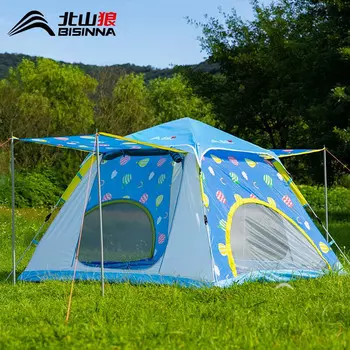 Палатка BSWolf, полностью автоматическая палатка для кемпинга, утолщенная непромокаемая палатка для кемпинга, портативный детский пикник, пикник/воздушный шар