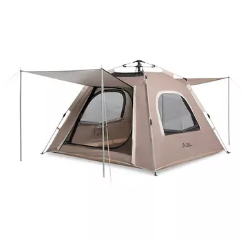 Палатка BSWolf, складная портативная палатка для кемпинга, полный набор автоматического быстрооткрывающегося кемпинга, коричневый, коричневый винил + прихожая