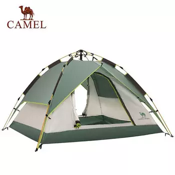 Палатка Camel, уличная полностью автоматическая палатка на 3-4 человека, быстрооткрывающаяся непромокаемая палатка для кемпинга A0W3SF130, темно-зеленая