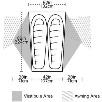 Палатка Copper Spur HV UL2: 2-местная, 3-сезонная Big Agnes, оливково-зеленый