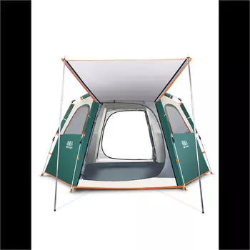 Палатка Jingdian Guangnian, полностью автоматическая Ziyouhike палатка на 3/4 человека, зеленая палатка для дикой природы, шестиугольная влагонепроницаемая подушка
