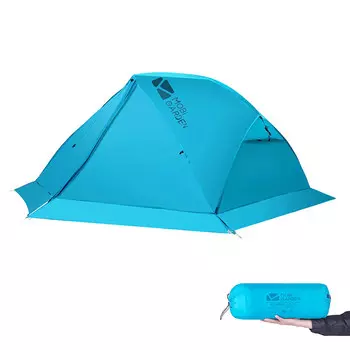Палатка Mobi Garden, оборудование для кемпинга, кемпинга, ткань с силиконовым покрытием, непромокаемые крылья, двойная снежная юбка, версия - небесно-голубой