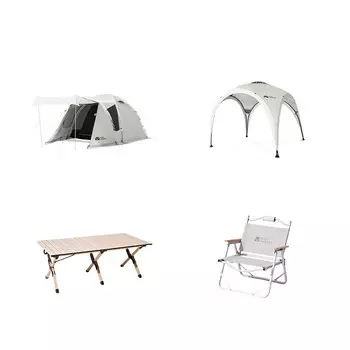 Палатка Mobi Garden, семейная ветрозащитная и непромокаемая палатка для пикника, четырехсезонная палатка для кемпинга, задняя комната + прихожая, пакет B