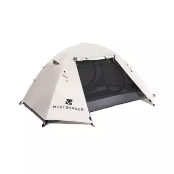 Палатка Mobi Garden, снаряжение для кемпинга на открытом воздухе, непромокаемая, утолщенная, ветрозащитная и солнцезащитная, портативная складная, цвета слоновой кости, для солнечного дня (3 человека)