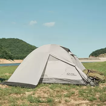 Палатка Mu Gaodi для кемпинга на открытом воздухе со снежной юбкой, трехместная четырехсезонная палатка NXZQU61018 Утренний туман, белый 1