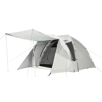 Палатка Му Гаоди для кемпинга на открытом воздухе, одна комната и одна гостиная, большая семейная палатка, задняя комната NX21561028, белый утренний туман