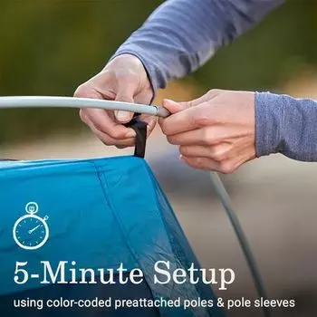 Палатка Skydome Screen Room: 6 человек, 3 сезона Coleman, цвет Darkroom