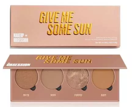 Палетка бронзаторов + хайлайтер Makeup Obsession, Give Me Some Sun, нюд