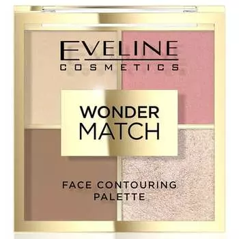 Палетка для контуринга лица 02, 10 г Eveline Cosmetics, Wonder Match