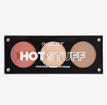 Палетка для лица Inglot Face, светло-розовый, светло-бежевый, светло-коричневый