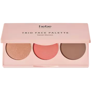 Палетка для макияжа лица sweet ilusion Hebe Professional Trio Face Pallette, 8 гр