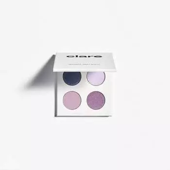 Палетка из 4 теней для век №9, 4x1,4 г Clare, Makeup Creator, Clare Blanc, фиолетовый