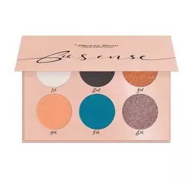 Палетка теней для век 07 Salmon Tangle, 7,8 г Pierre Rene, Six'th Sense, разноцветный