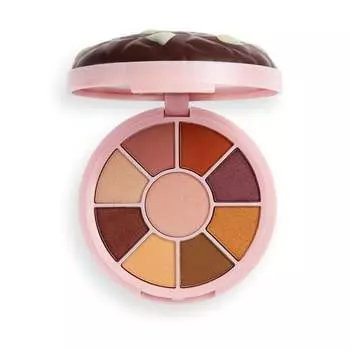 Палетка теней для век Chocolate 9 Makeup Revolution, I Heart Revolution, Cookie Palette, коричневый