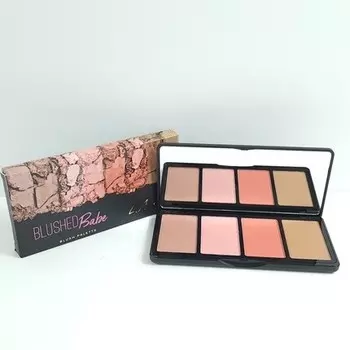 Палетка теней для век LA Girl Blush Quad с большим зеркалом Blushed Babe Coral Nude L.A. Girl