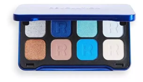 Палетка теней для век, мини, 1 шт., 8 Tranquil 8 г Makeup Revolution, Forever Flawless Dynamic, синий