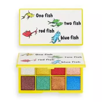 Палетка теней для век One Fish Two Fish Red Fish Blue Fish 8 Makeup Revolution, I Heart Revolution, x Dr.Seuss, разноцветный