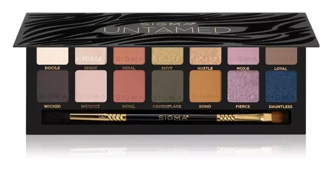 Палетка теней с зеркалом и аппликатором Sigma Beauty Untamed Eyeshadow Palette