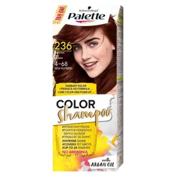 Palette Color Shampoo шампунь-краска для волос 4-68 (236) каштановый, 1 упаковка