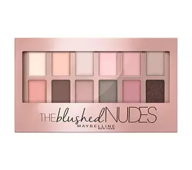 Палитра из 12 теней натуральных тонов The Blushed Nudes Maybelline New York, 1 UD