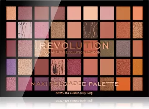 Палитра сыпучих теней для век Makeup Revolution Maxi Reloaded Palette, Infinite Bronze 45 1,35 g