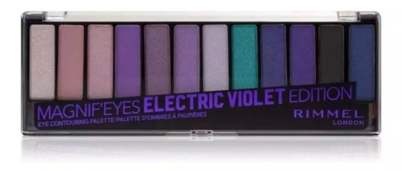 Палитра теней для век 008 Electric Violet, 14 г Rimmel, Magnif'Eyes, фиолетовый